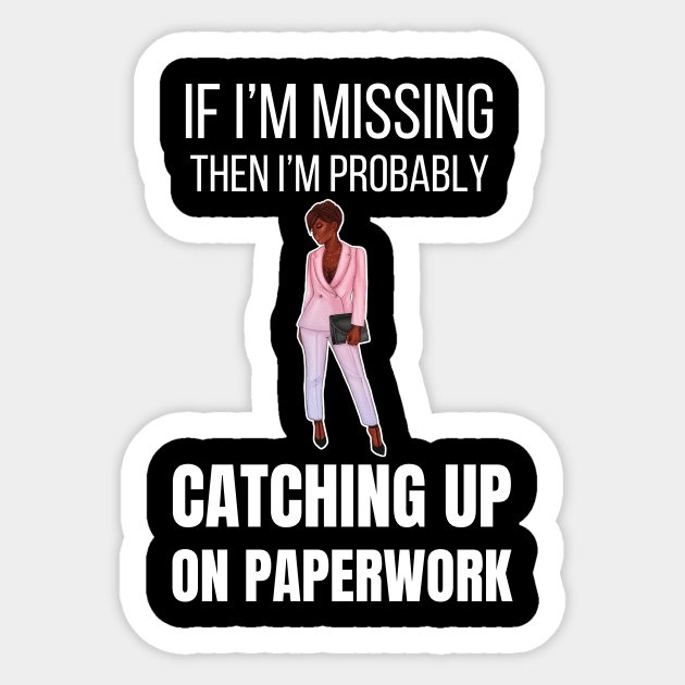 Black Social Worker Humor Gift Sticker by Chey Creates Clothes